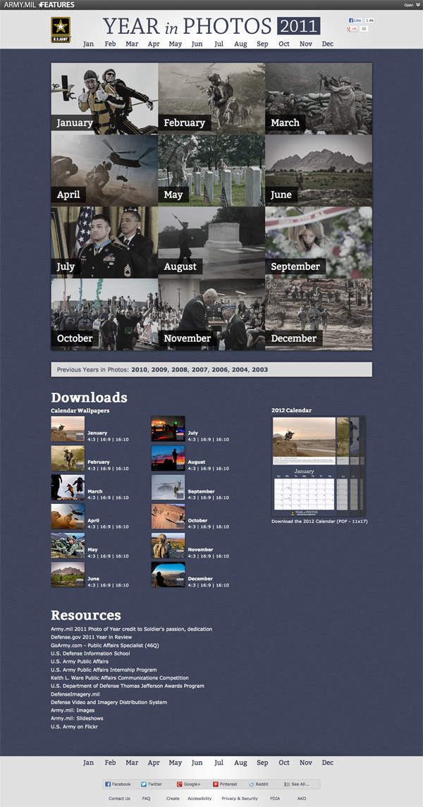 Year in Photos 2011 Homepage